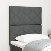 vidaXL Tăblie din Țesătură Geometric Manual Gri închis 80 cm țesătură