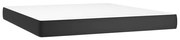 vidaXL Saltea cu arcuri buzunar, fermitate medie, negru, 180x200x20 cm, piele ecologică
