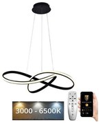 Lustră LED dimabilă pe cablu Brilagi COSMOWAVE LED/70W/230V 3000-6500K negru + telecomandă