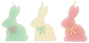 Lumânări 3 buc. timp de ardere 2 h cu model de Paști Bunny – Meri Meri