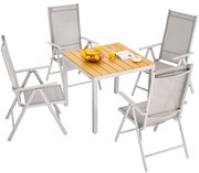 Deuba Set de grădină Bern 1+4 din aluminiu - gri