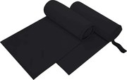 vidaXL Prosoape Sport 2 pcs Negru 200 x 100 cm Poliester și poliamidă