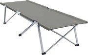 vidaXL Pat pliabil pentru camping Manual Gri 194 x 62,5 x 42,5 cm