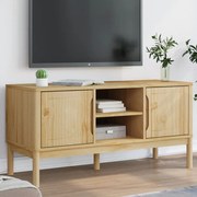 vidaXL Dulap TV &quot;FLORO&quot;, maro ceruit, 114x43x55 cm, lemn masiv de pin
