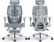 RESIGILAT- DeluxStar T10 Premium – Scaun ergonomic, cotiere 6D ultra moi, Suport Lombar 3 Zone Dinamice, Spătar ajustabil pe inaltime, Sezut Translatie, Tetiera 4D, mecanism multifunctional inclinare/blocare, pivotant, Mesh, Gri