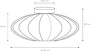 Plafonieră Lucide 03147/40/38 CORINA 1xE27/40W/230V d. 40 cm crem