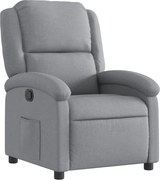 vidaXL Fotoliu rabatabil, gri deschis, material textil