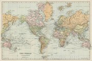 Harta Old map of the World Map, mikroman6