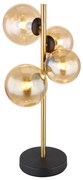 Veioza, lampa de masa LED design modern Riha negru, alama