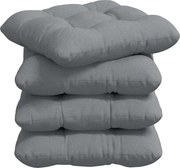 vidaXL Perne de Șezut 4 pcs Gri deschis 40 x 40 x 12 cm țesătură