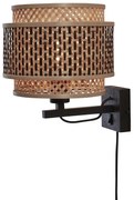 Aplica de perete eco din bambus Bhutan/Shade 2520 bl/nat, bl