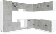 vidaXL Set dulapuri de bucătărie 14 piese „Kalmar” gri beton Lemn