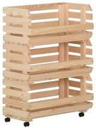 vidaXL Cărucior pentru legume, 57x30x80 cm, lemn de pin