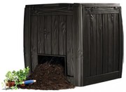 Compostor Deco, cu piedestal, maro whisky, 340 l