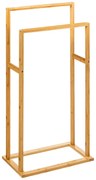 Suport dublu pentru prosoape de baie, bambus, 42 x 24,2 x 81,5 cm