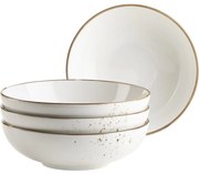 Mäser Set de 4 boluri Pintar Alb maro puncte 22 cm