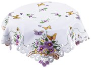 Față de masă brodată FLUTURI