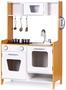 Bucătărie de jucărie din lemn cu sobe multimedia