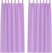 vidaXL Perdele Opaque cu Inel 2 pcs Violet 225 x 140 cm Poliester