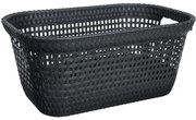 Cos de rufe Rattan Gri antracit, plastic, 60 x 40 x 26 cm, 45 litri