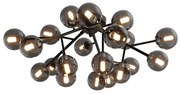 Lustra moderna design deosebit cu 20 de surse de lumina Dallas negru