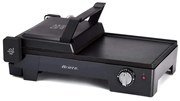 Gratar electric 3in1 Ariete MULTI GRILL 1916/10, 2400 W, 60x25 cm, Suprafata extensibila, Termostat, Negru