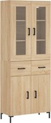 vidaXL Dulap înalt, stejar sonoma, 69,5x34x180 cm, lemn compozit