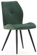Scaune de dining verzi 2 buc. din catifea reiată Adaya – Marckeric
