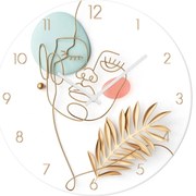 Ceas de perete din sticlă ø 30 cm Feminine line - Styler