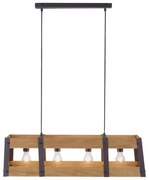 Leuchten Direkt 15721-79 - Lustră pe cablu CRATE 4xE27/60W/230V