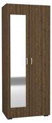 Dulap Nero, 2 Usi, oglinda, Stejar Bronz, 80 x 52 x 200 cm