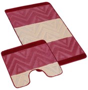 Bellatex Set de covoare de baie Bany cu modelChevron, 60 x 100, 60 x 50 cm