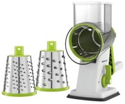 Răzătoare manuală cu 3 atașamente Kinghoff KH 1960, oțel inoxidabil, alb/verde