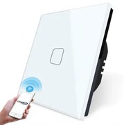 Intrerupator simplu Smart Wi-Fi sticla 195007/WH Elmark