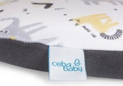 Ceba baby Acoperiș pe schimbarea mat 2ks, gri cu imprimare Elefant, 50x70-80cm