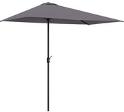 Outsunny Copertină de Perete Semicirculară Gri, cu Manivelă, Design Spațiu-Eficient pentru Terasă și Grădină, Φ270x245cm | Aosom Romania