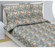 Lenjerie de pat din bumbac Bellatex Monstera, gritrandafiriu , 140 x 200 cm, 70 x 90 cm