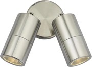 Där Lighting ORT0968 - Aplica LED de exterior ORTEGA, spot montat pe perete, 2xGU10/5W/230V, IP65, cromat