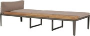 vidaXL Șezlong de plajă cu perne, maro, lemn masiv acacia