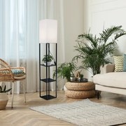Brilagi - Lampă de podea cu polițe GRADUS 1xE27/40W/230V 150 cm negru/alb