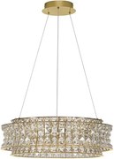 Lustra suspendata LED auriu, cristale sticla CELYSIA 60cm