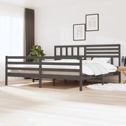 vidaXL Cadru de pat, gri , 200x200 cm, lemn masiv