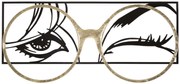 Decoratiune de perete, Metal, Ochelari 89,5X3,8X41,3 cm