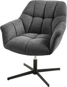Fotoliu pivotant cu inaltime reglabila PAPILLON tesatura antracit