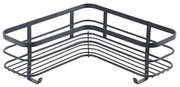 Raft de colț pentru baie Metaltex Origin, negru