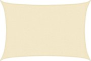 vidaXL Pânză parasolar, crem, 2,5 x 4 m, HDPE, 160 g/m²