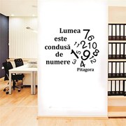 Sticker perete Lumea este condusa de numere