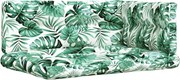vidaXL Perne de paleți, 3 buc., model cu frunze, material textil
