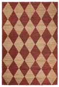 Covor teracotă țesut manual din amestec de iută 120x170 cm Effie Diamond – Flair Rugs