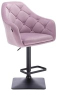 HR831KW  Scaun Catifea Mov cu Bază Neagră